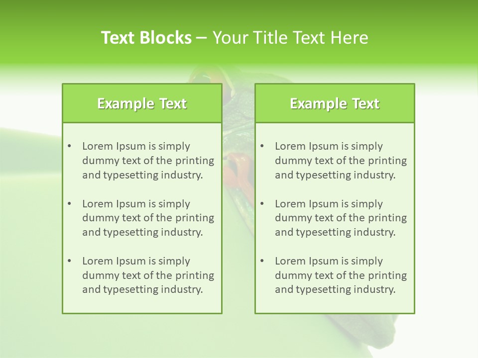 Isolated Animal Green PowerPoint Template