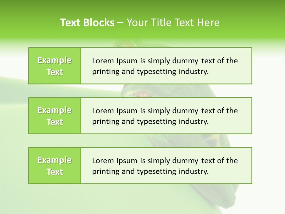 Isolated Animal Green PowerPoint Template
