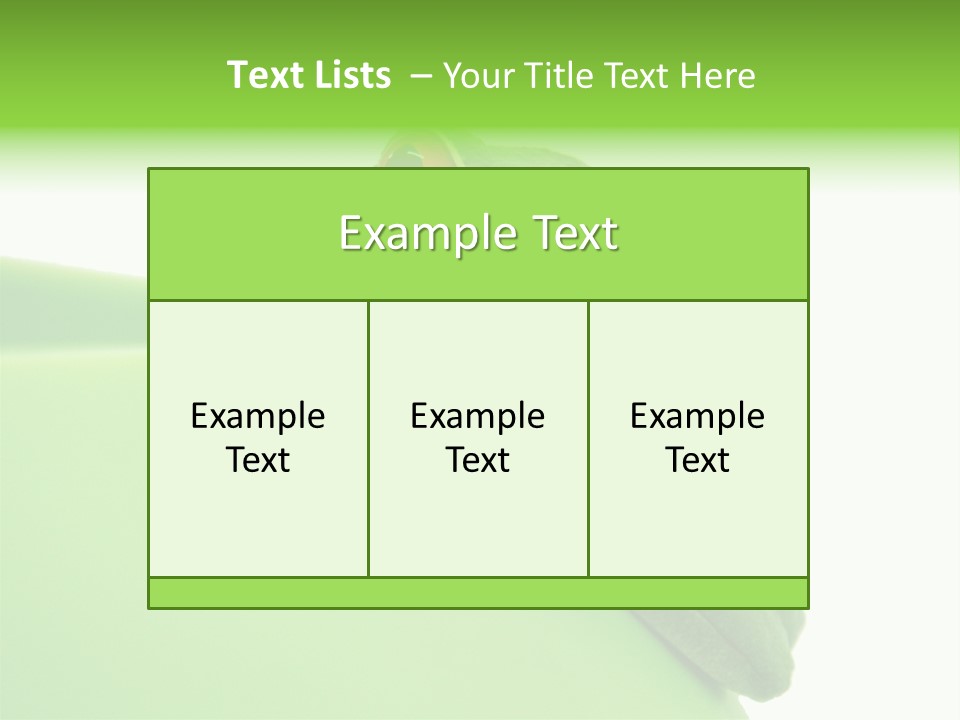 Isolated Animal Green PowerPoint Template
