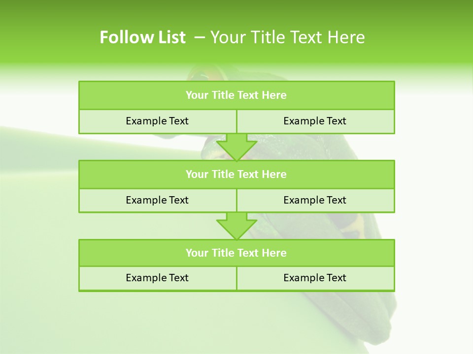 Isolated Animal Green PowerPoint Template
