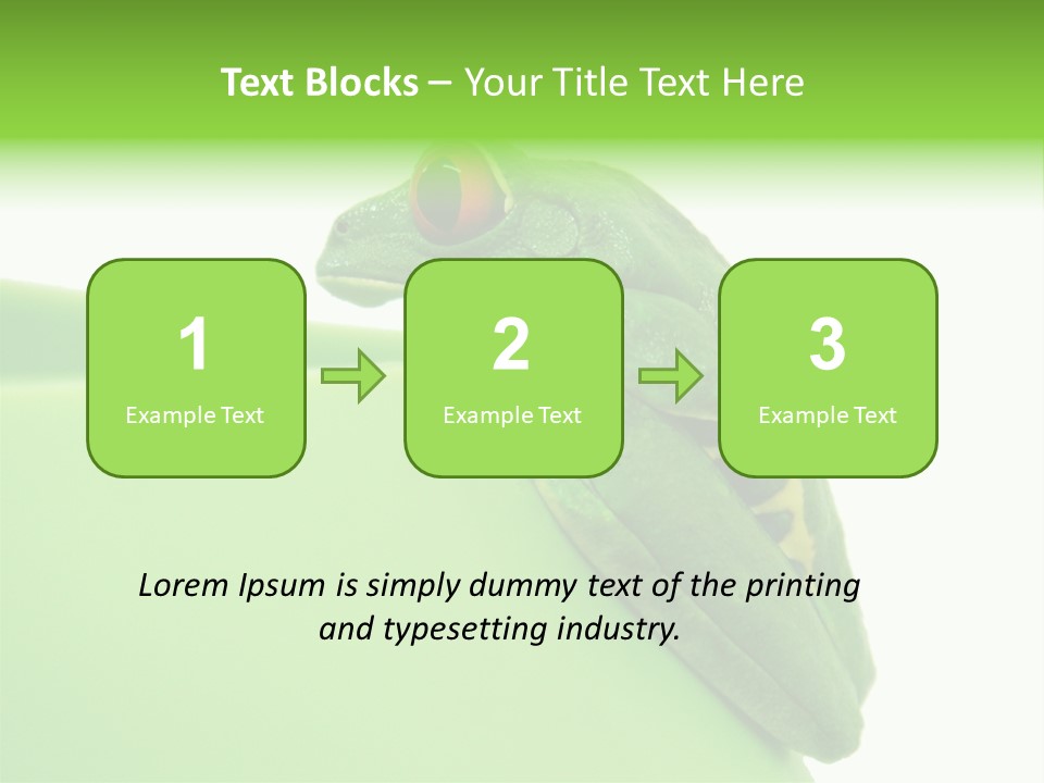 Isolated Animal Green PowerPoint Template