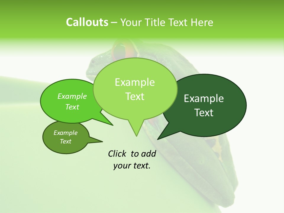 Isolated Animal Green PowerPoint Template