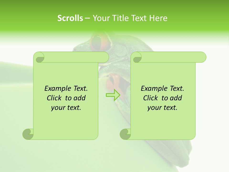 Isolated Animal Green PowerPoint Template