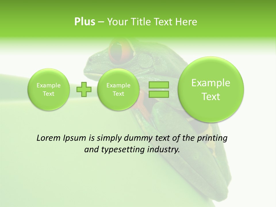 Isolated Animal Green PowerPoint Template