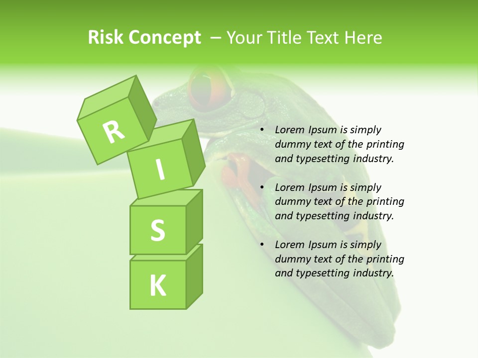 Isolated Animal Green PowerPoint Template