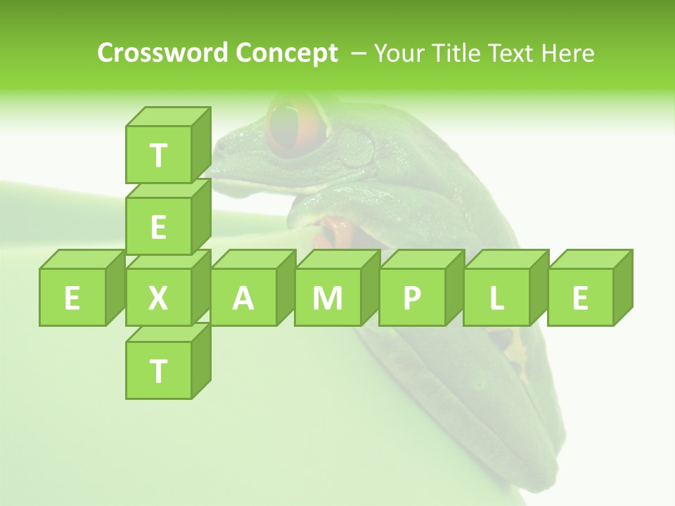 Isolated Animal Green PowerPoint Template