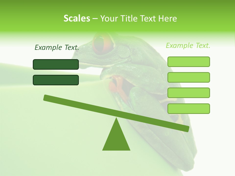 Isolated Animal Green PowerPoint Template