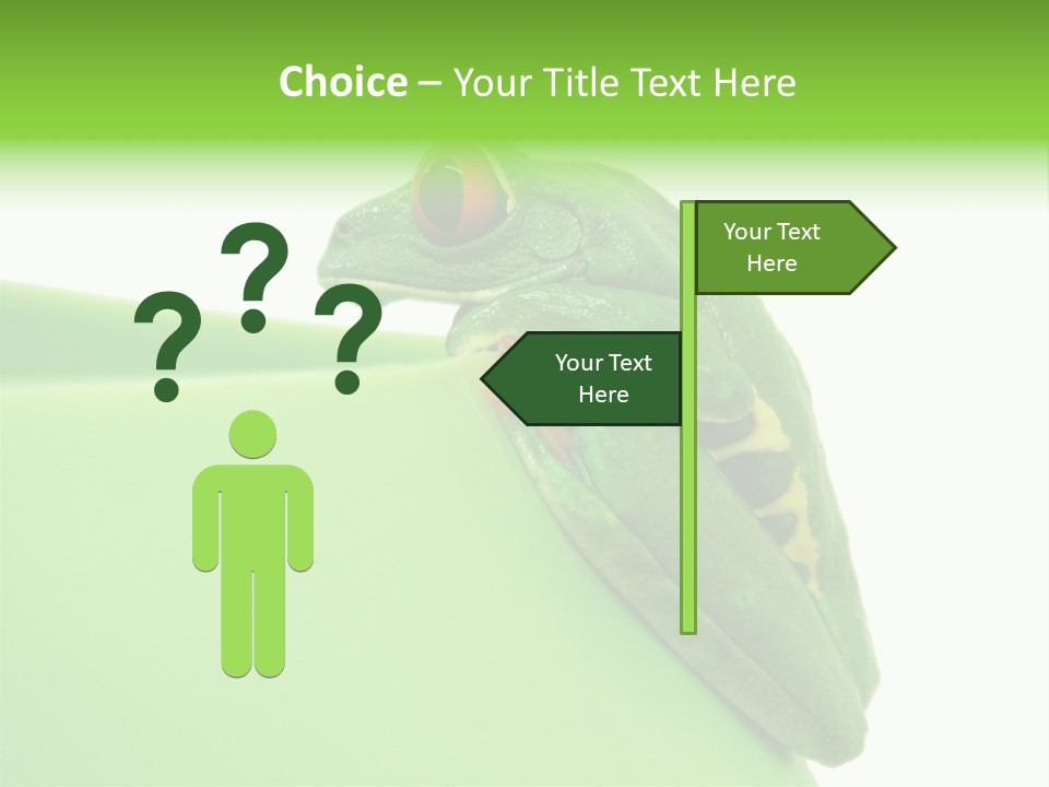 Isolated Animal Green PowerPoint Template