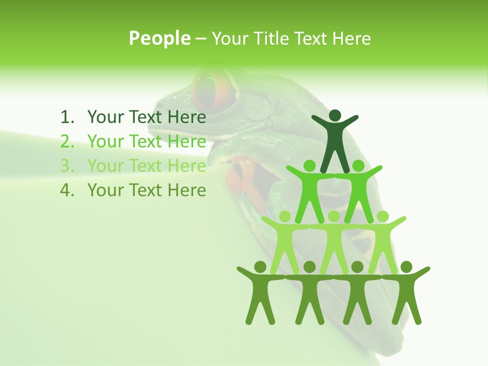Isolated Animal Green PowerPoint Template