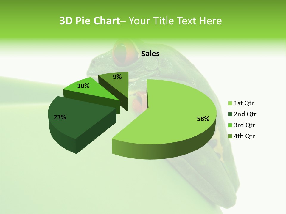 Isolated Animal Green PowerPoint Template