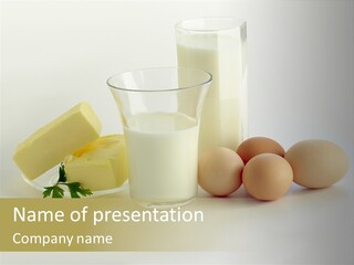 Food Egg Milk PowerPoint Template