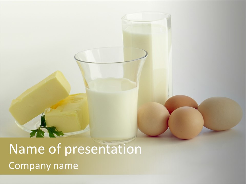 Food Egg Milk PowerPoint Template
