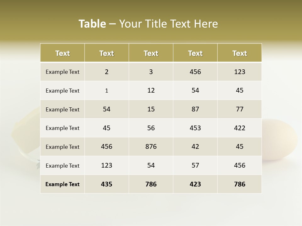 Food Egg Milk PowerPoint Template