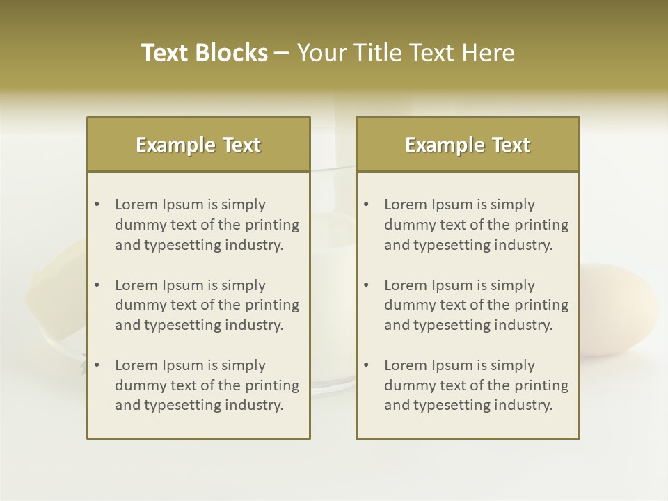 Food Egg Milk PowerPoint Template