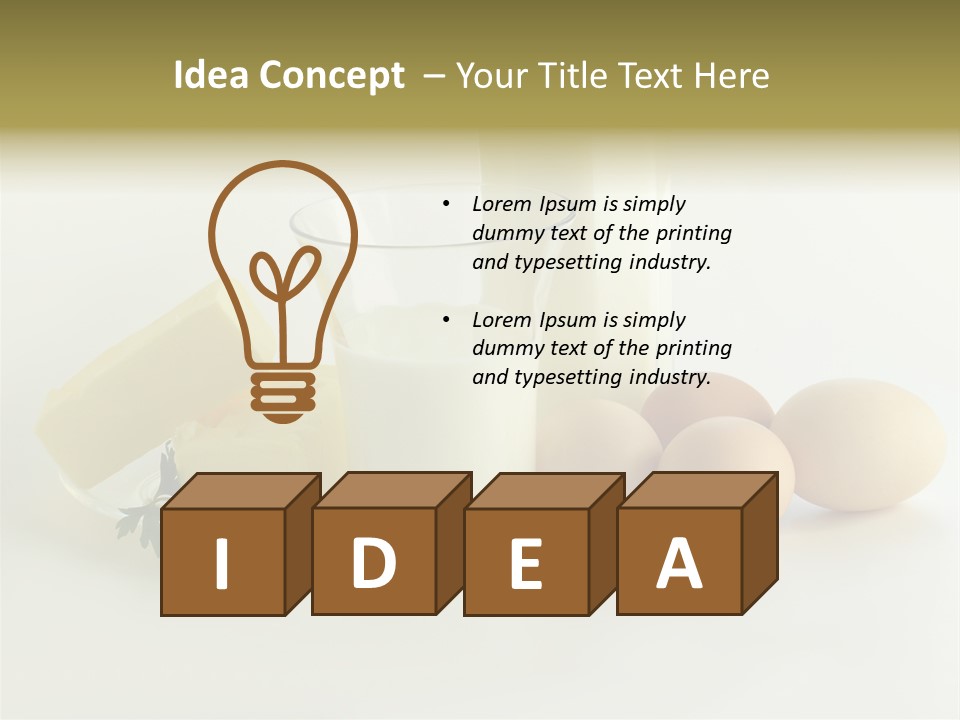 Food Egg Milk PowerPoint Template