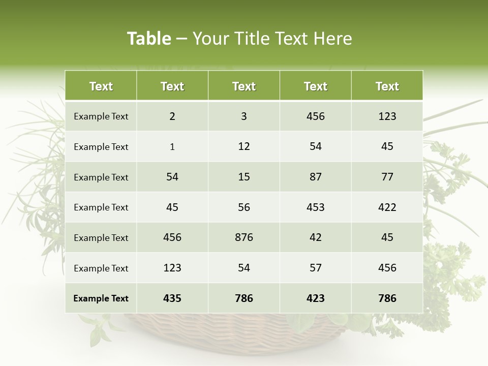 Freshness Eating Garden PowerPoint Template