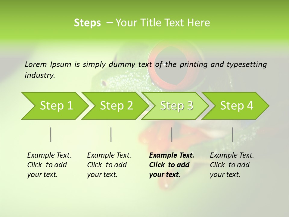 Wildlife Tree Frog Isolated On White PowerPoint Template