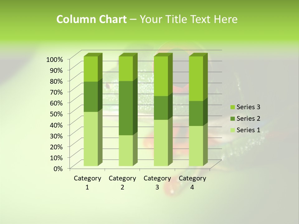 Wildlife Tree Frog Isolated On White PowerPoint Template