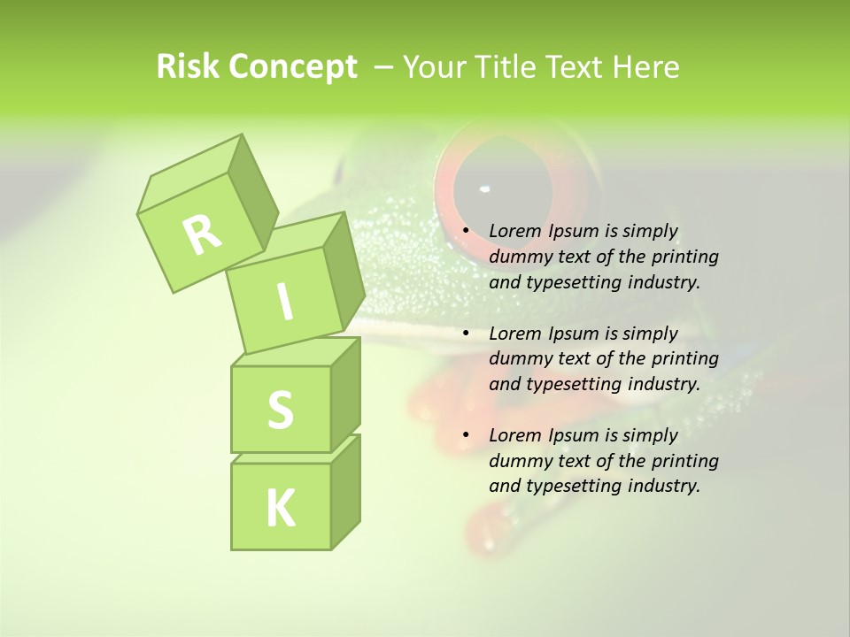 Wildlife Tree Frog Isolated On White PowerPoint Template