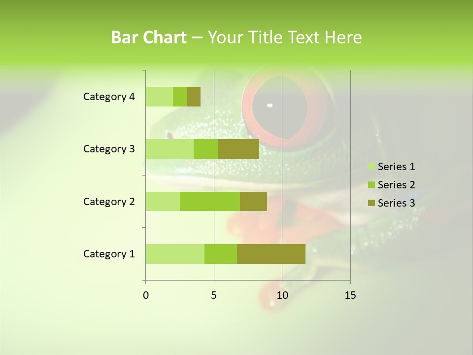 Wildlife Tree Frog Isolated On White PowerPoint Template