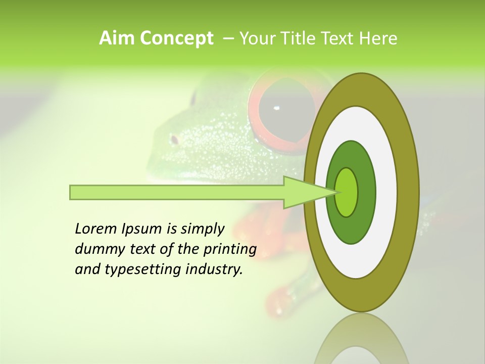 Wildlife Tree Frog Isolated On White PowerPoint Template