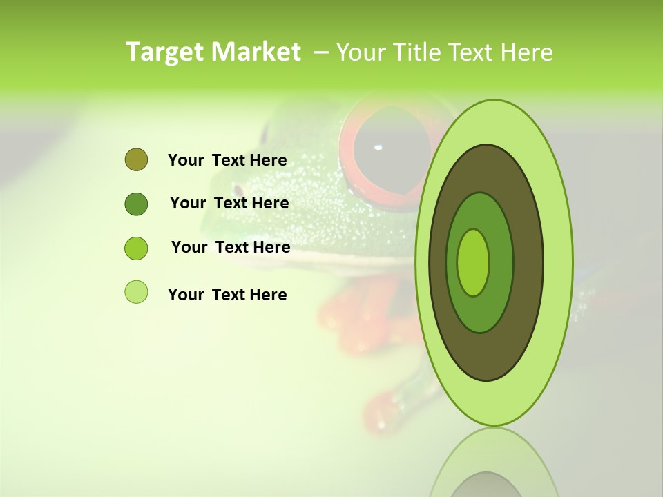 Wildlife Tree Frog Isolated On White PowerPoint Template