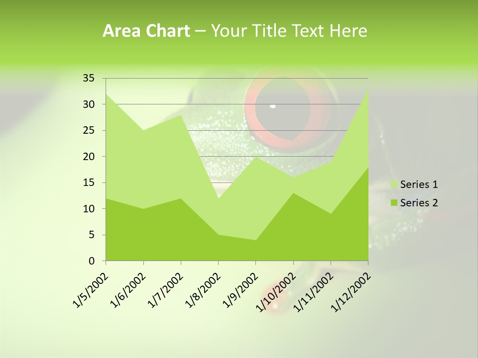 Wildlife Tree Frog Isolated On White PowerPoint Template