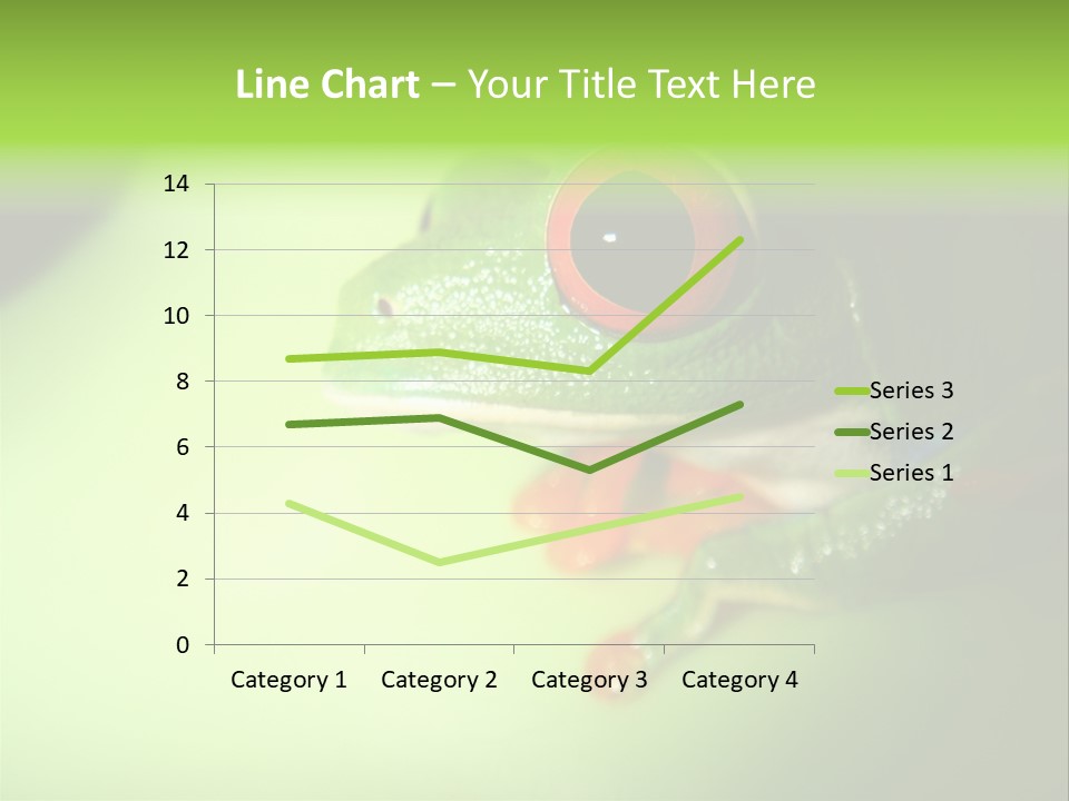Wildlife Tree Frog Isolated On White PowerPoint Template
