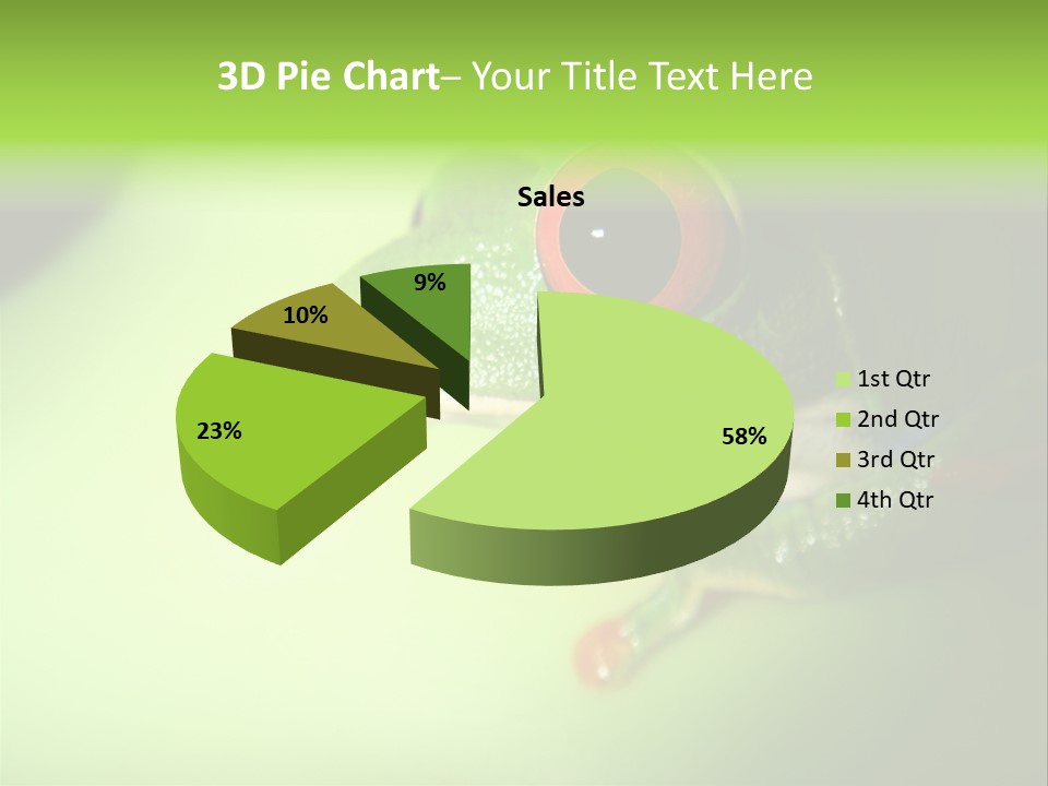 Wildlife Tree Frog Isolated On White PowerPoint Template