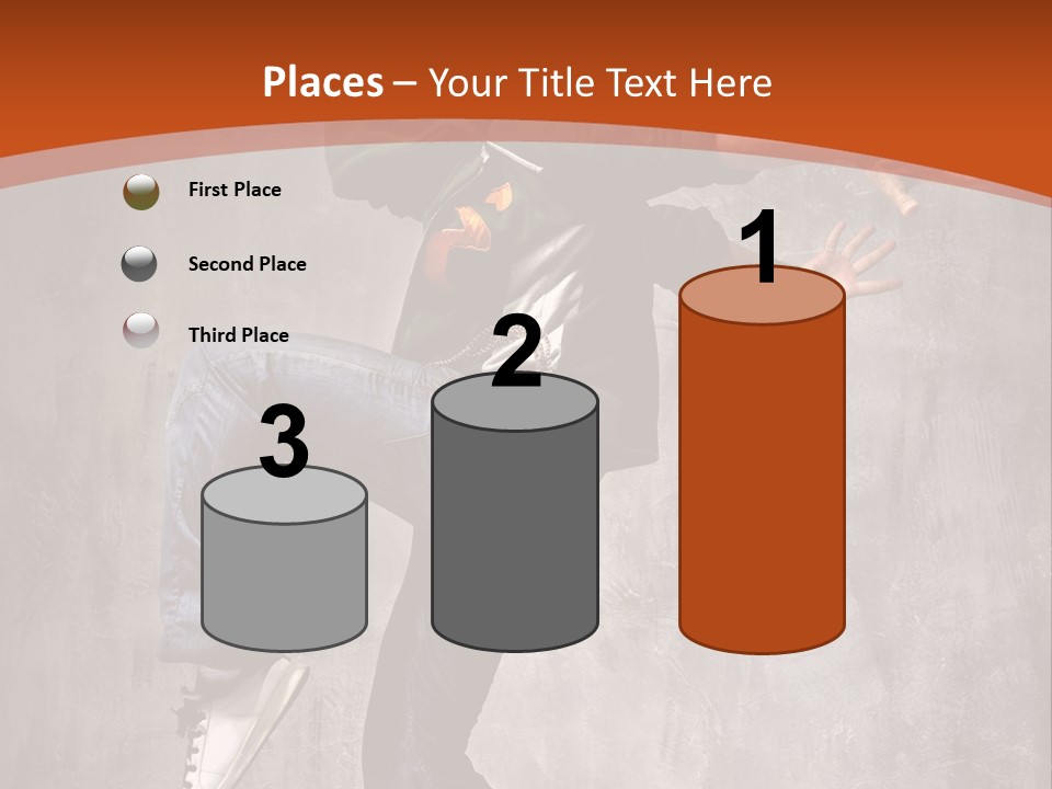 Breakdance Dancer Jumping PowerPoint Template