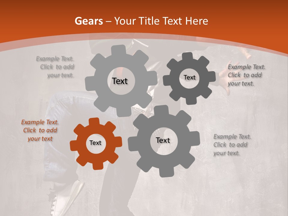 Breakdance Dancer Jumping PowerPoint Template