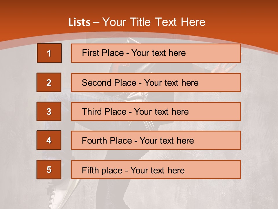 Breakdance Dancer Jumping PowerPoint Template