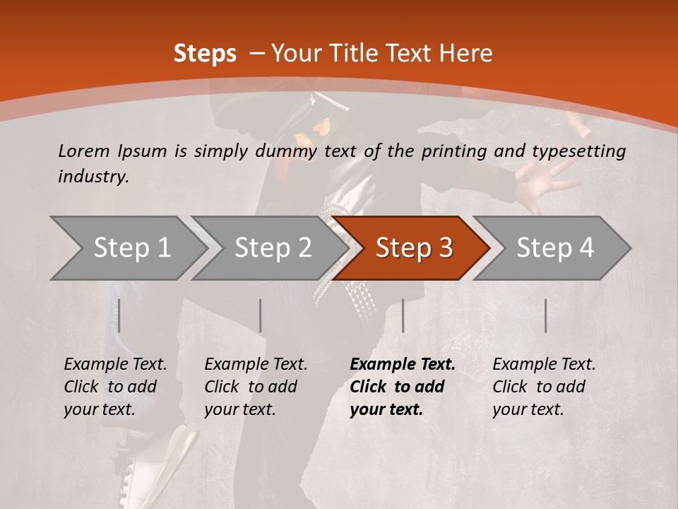 Breakdance Dancer Jumping PowerPoint Template