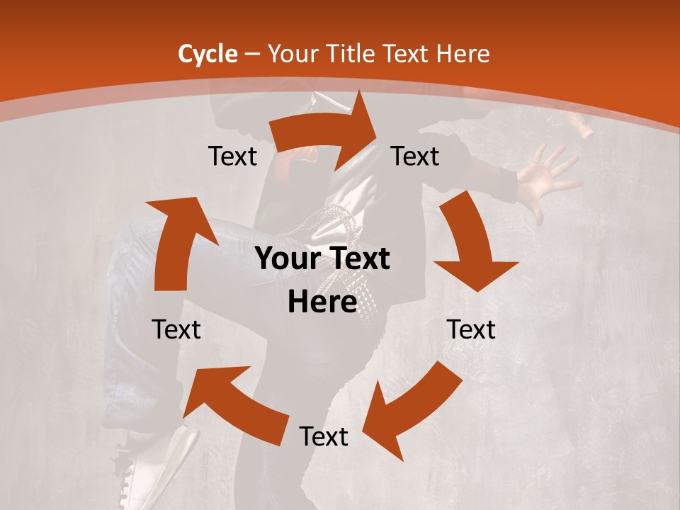 Breakdance Dancer Jumping PowerPoint Template