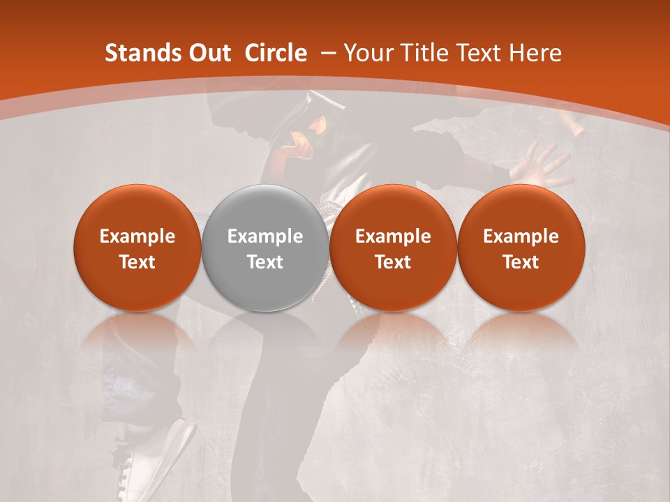 Breakdance Dancer Jumping PowerPoint Template