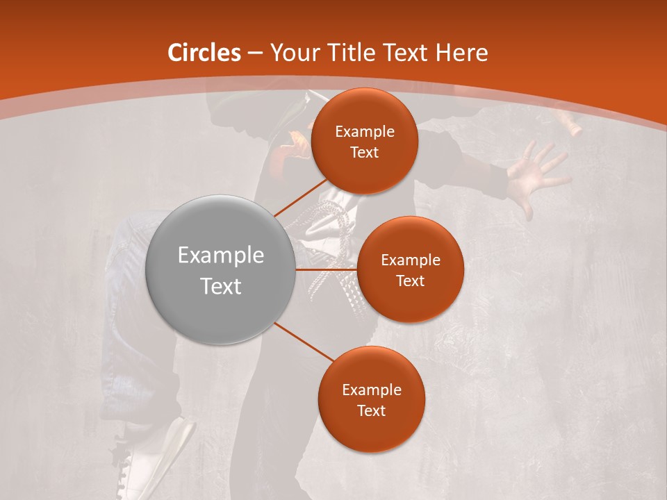 Breakdance Dancer Jumping PowerPoint Template