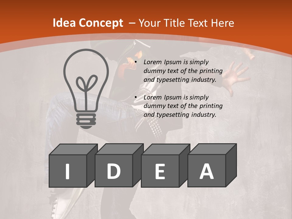 Breakdance Dancer Jumping PowerPoint Template