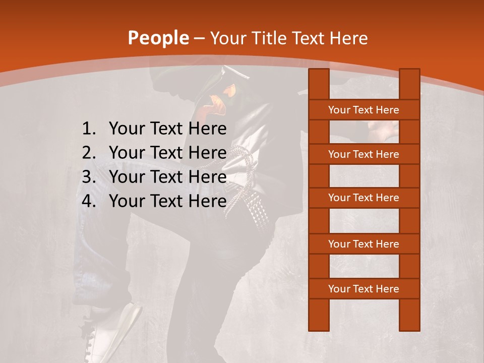 Breakdance Dancer Jumping PowerPoint Template