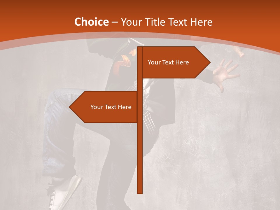 Breakdance Dancer Jumping PowerPoint Template