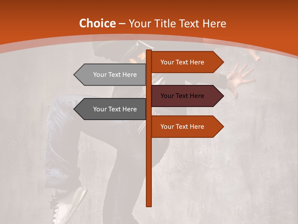 Breakdance Dancer Jumping PowerPoint Template