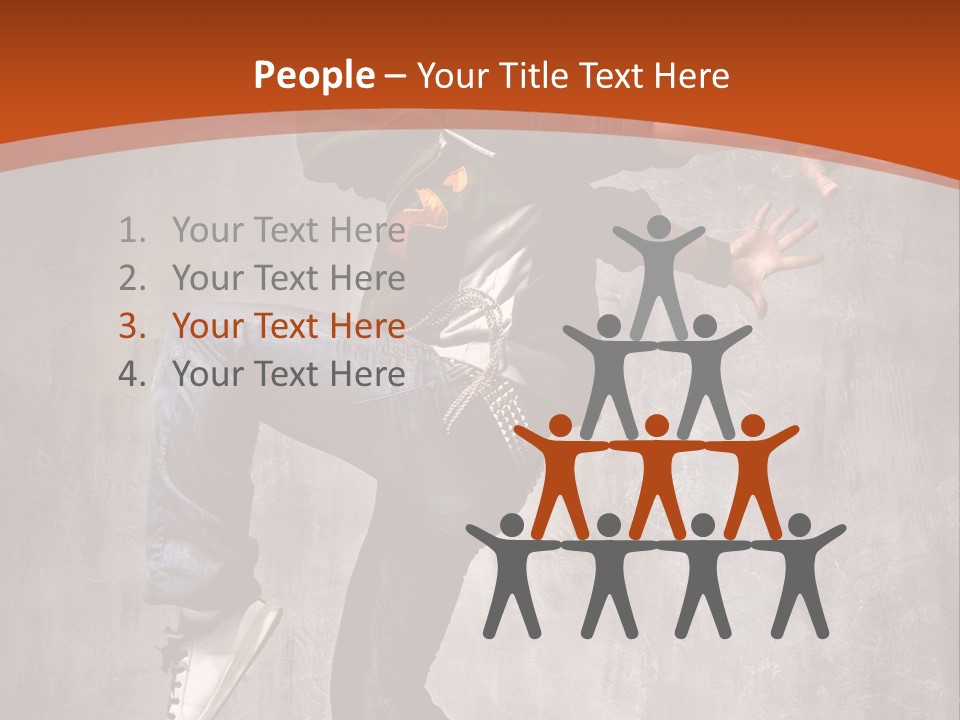 Breakdance Dancer Jumping PowerPoint Template