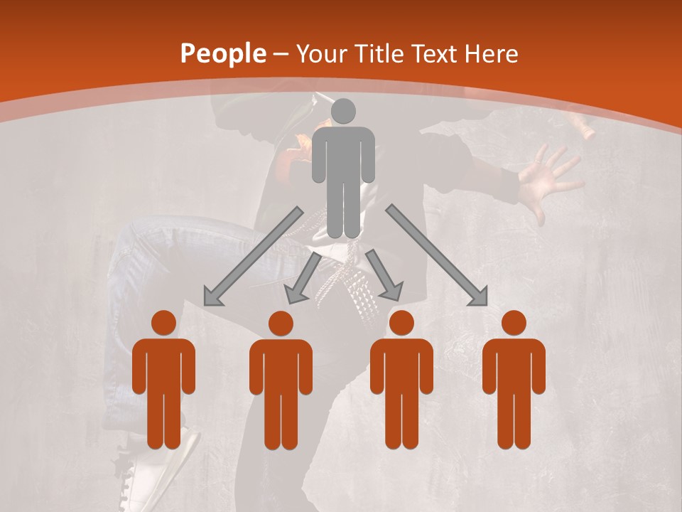 Breakdance Dancer Jumping PowerPoint Template