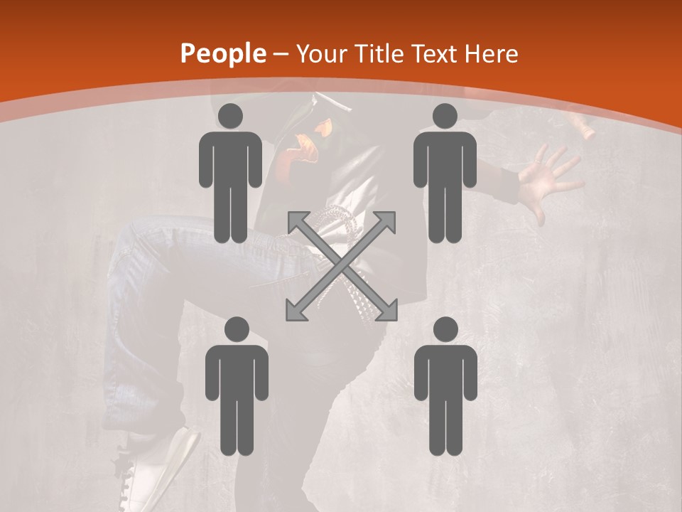 Breakdance Dancer Jumping PowerPoint Template