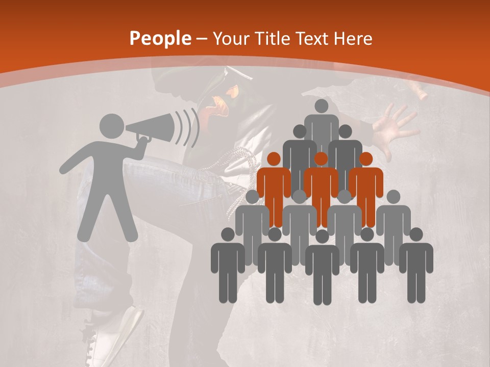 Breakdance Dancer Jumping PowerPoint Template