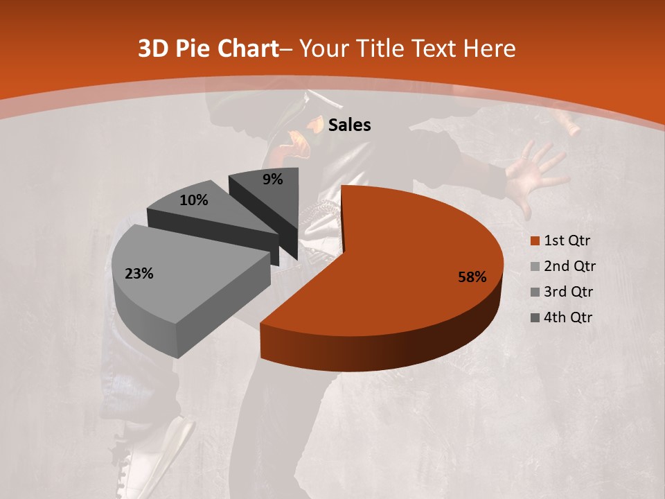 Breakdance Dancer Jumping PowerPoint Template