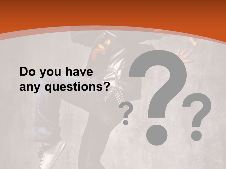 Breakdance Dancer Jumping PowerPoint Template