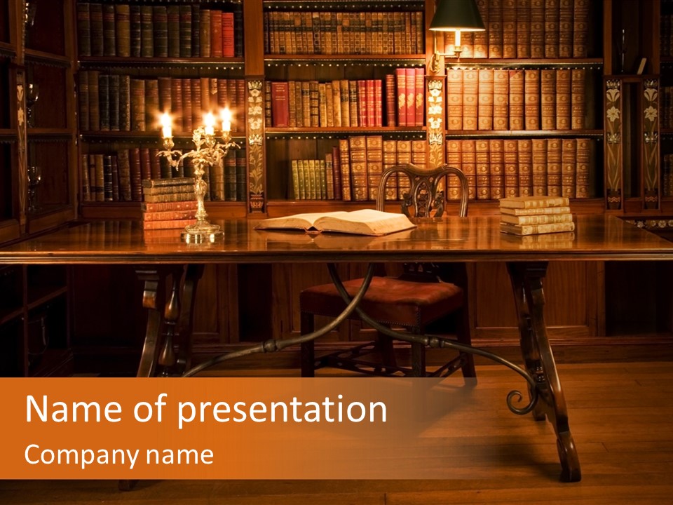 Textbook Old Document PowerPoint Template