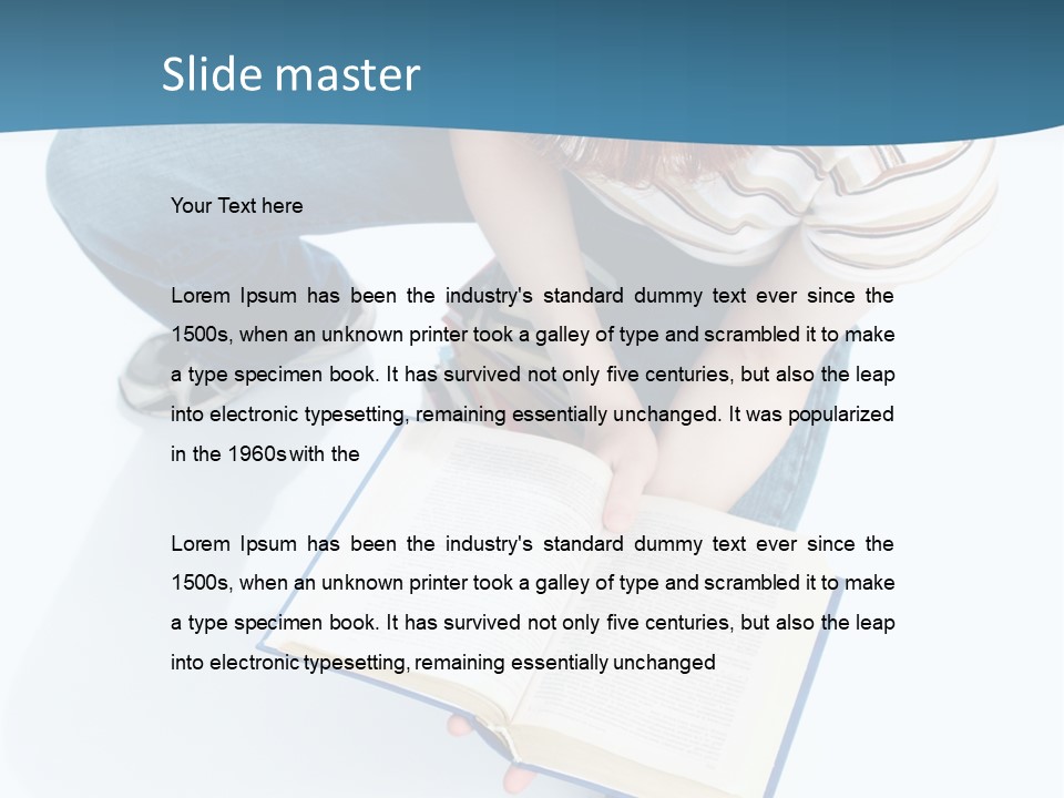 Reading Exam Textbook PowerPoint Template