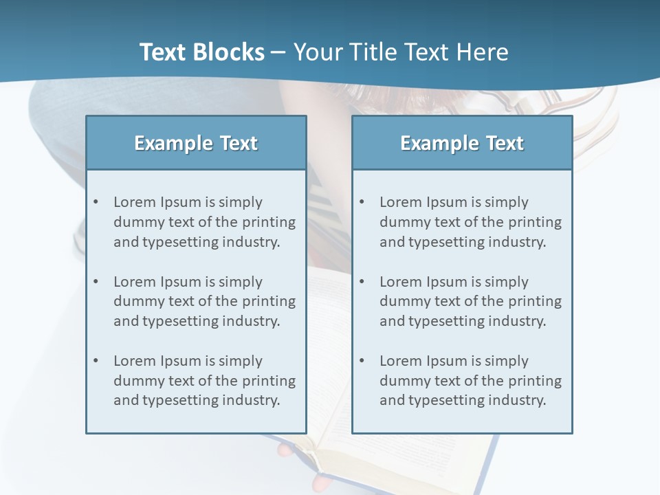 Reading Exam Textbook PowerPoint Template