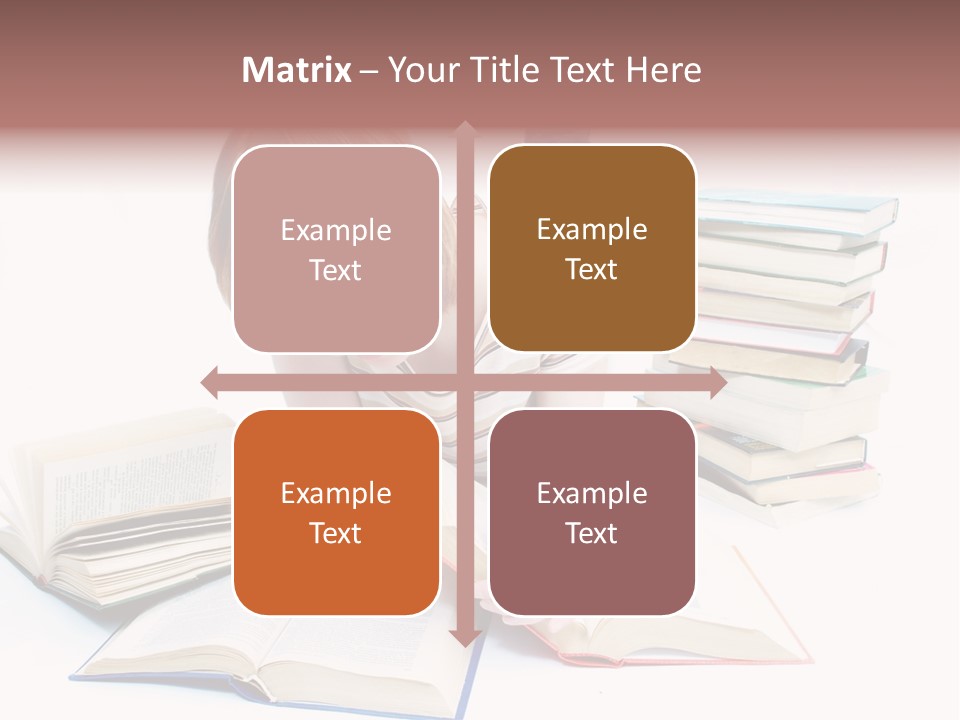 Over Girl Red PowerPoint Template